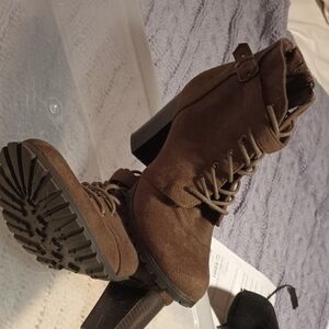 Style & Co. Chocolate Lace-Up Boots